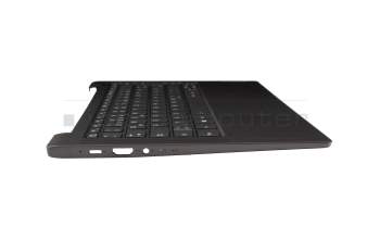 Clavier incl. topcase DE (allemand) gris foncé/gris avec rétro-éclairage original pour Lenovo IdeaPad 5-14ALC05 (82LM)