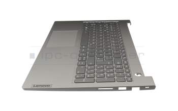 Clavier incl. topcase DE (allemand) gris foncé/gris avec rétro-éclairage original pour Lenovo ThinkBook 15 G4 IAP (21DJ)