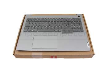Clavier incl. topcase DE (allemand) gris foncé/gris avec rétro-éclairage original pour Lenovo ThinkBook 16 G6 ABP (21KK)