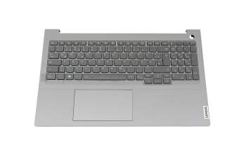 Clavier incl. topcase DE (allemand) gris foncé/gris avec rétro-éclairage original pour Lenovo ThinkBook 16 G6 ABP (21KK)