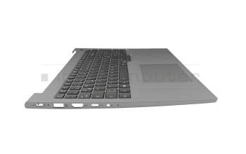 Clavier incl. topcase DE (allemand) gris foncé/gris avec rétro-éclairage original pour Lenovo ThinkBook 16 G6 ABP (21KK)