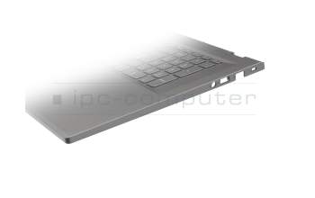 Clavier incl. topcase DE (allemand) gris/gris avec rétro-éclairage original pour Acer Aspire 17 (A17-51GM)