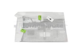 Clavier incl. topcase DE (allemand) gris/gris avec rétro-éclairage original pour Acer Aspire 17 (A17-51GM)