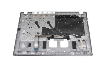 Clavier incl. topcase DE (allemand) gris/gris avec rétro-éclairage original pour Acer Aspire 5 (A517-53)