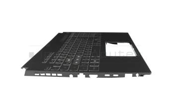 Clavier incl. topcase DE (allemand) gris/gris avec rétro-éclairage original pour Asus FA507UI