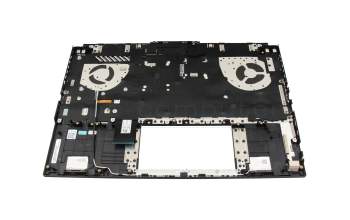 Clavier incl. topcase DE (allemand) gris/gris avec rétro-éclairage original pour Asus FA507UV