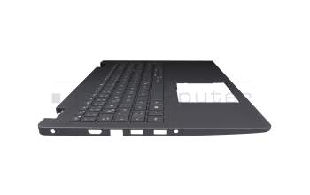 Clavier incl. topcase DE (allemand) gris/gris avec rétro-éclairage original pour Dell Inspiron 15 (3501)