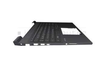 Clavier incl. topcase DE (allemand) gris/gris avec rétro-éclairage original pour HP 15s-fq2000