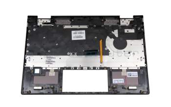 Clavier incl. topcase DE (allemand) gris/gris avec rétro-éclairage original pour HP Envy x360 13-ar0000