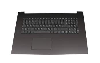 Clavier incl. topcase DE (allemand) gris/gris avec rétro-éclairage original pour Lenovo IdeaPad 330-17ICH (81FL)
