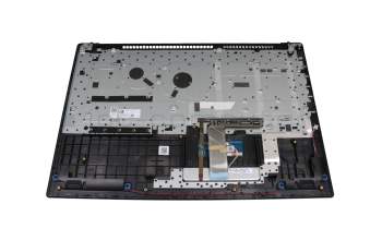 Clavier incl. topcase DE (allemand) gris/gris avec rétro-éclairage original pour Lenovo IdeaPad 330-17ICH (81FL)