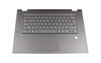 Clavier incl. topcase DE (allemand) gris/gris avec rétro-éclairage original pour Lenovo IdeaPad C340-15IIL (81XJ)