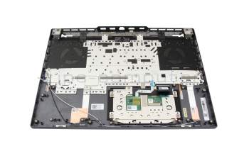 Clavier incl. topcase DE (allemand) gris/gris avec rétro-éclairage original pour Lenovo Legion Slim 5-16IRH8 (82YA)