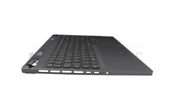 Clavier incl. topcase DE (allemand) gris/gris avec rétro-éclairage original pour Lenovo Legion Slim 5-16IRH8 (82YA)