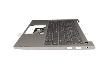 Clavier incl. topcase DE (allemand) gris/gris avec rétro-éclairage original pour Lenovo ThinkBook 13s ITL (20V9)