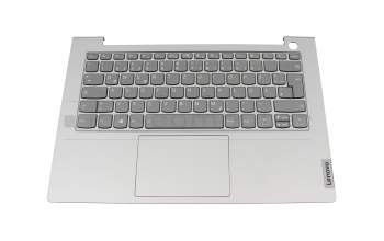 Clavier incl. topcase DE (allemand) gris/gris avec rétro-éclairage original pour Lenovo ThinkBook 14 G2 ARE (20VF)