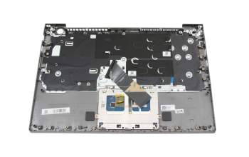 Clavier incl. topcase DE (allemand) gris/gris avec rétro-éclairage original pour Lenovo ThinkBook 14 G2 ARE (20VF)