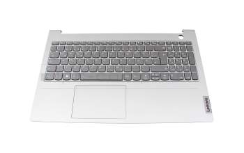 Clavier incl. topcase DE (allemand) gris/gris avec rétro-éclairage original pour Lenovo ThinkBook 15 G2 ARE (20VG)