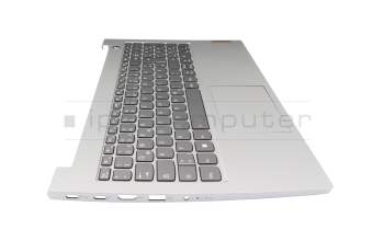 Clavier incl. topcase DE (allemand) gris/gris avec rétro-éclairage original pour Lenovo ThinkBook 15 G2 ARE (20VG)