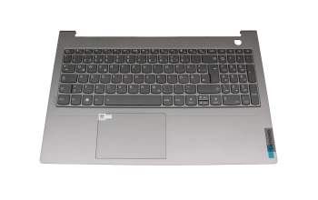 Clavier incl. topcase DE (allemand) gris/gris avec rétro-éclairage original pour Lenovo ThinkBook 15 G2 ITL (20VE)