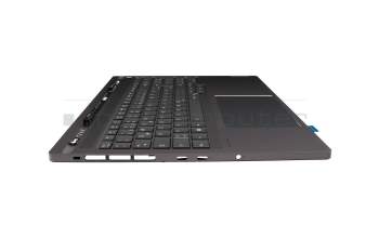Clavier incl. topcase DE (allemand) gris/gris avec rétro-éclairage original pour Lenovo ThinkBook 16p G4 IRH (21J8)