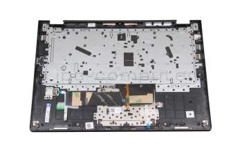 Clavier incl. topcase DE (allemand) gris/gris avec rétro-éclairage original pour Lenovo Yoga 530-14ARR (81H9)