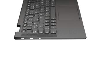 Clavier incl. topcase DE (allemand) gris/gris avec rétro-éclairage original pour Lenovo Yoga C740-14IML (81TC)