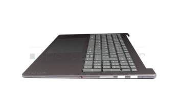 Clavier incl. topcase DE (allemand) gris/gris avec rétro-éclairage original pour Lenovo Yoga Pro 9 16IAH10 (83L0)