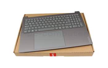 Clavier incl. topcase DE (allemand) gris/gris avec rétro-éclairage original pour Lenovo Yoga Pro 9 16IAH10 (83L0)