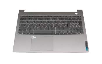 Clavier incl. topcase DE (allemand) gris/gris avec rétro-éclairage original pour Toshiba Satellite S50W-C