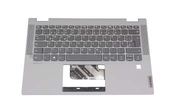 Clavier incl. topcase DE (allemand) gris/gris original pour Lenovo IdeaPad Flex 5-14ITL05 (82HS)