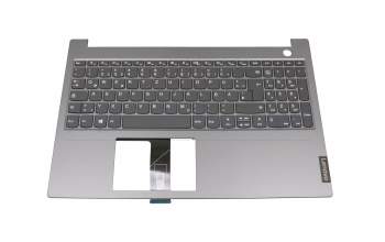 Clavier incl. topcase DE (allemand) gris/gris original pour Lenovo ThinkBook 15 IML (20RW)