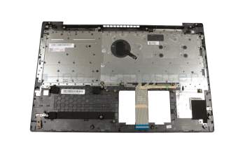 Clavier incl. topcase DE (allemand) gris/gris original pour Lenovo V330-15ISK (81AW)