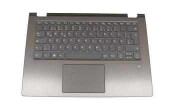 Clavier incl. topcase DE (allemand) gris/gris original pour Lenovo Yoga 530-14ARR (81H9)