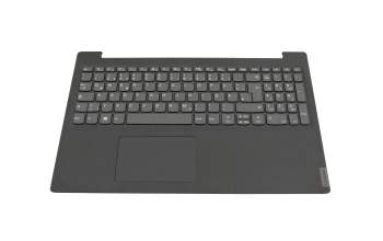 Clavier incl. topcase DE (allemand) gris/noir (rau) original pour Lenovo IdeaPad S145-15API (81V7)