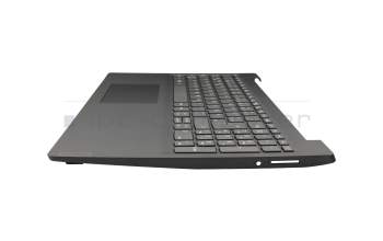 Clavier incl. topcase DE (allemand) gris/noir (rau) original pour Lenovo IdeaPad S145-15API (81V7)