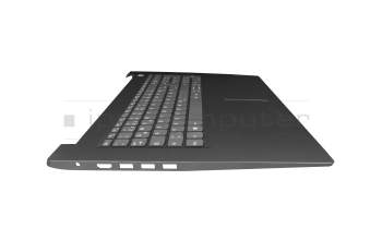 Clavier incl. topcase DE (allemand) gris/noir original pour Lenovo V17-IIL (82GX)