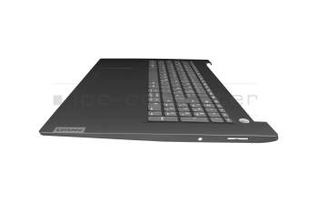 Clavier incl. topcase DE (allemand) gris/noir original pour Lenovo V17-IIL (82GX)