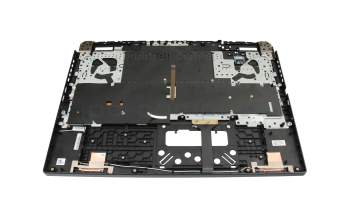Clavier incl. topcase DE (allemand) moir/blanc/noir avec rétro-éclairage original pour Acer Nitro 17 (AN17-41)