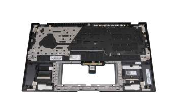 Clavier incl. topcase DE (allemand) noir/anthracite avec rétro-éclairage original pour Asus UX435EA