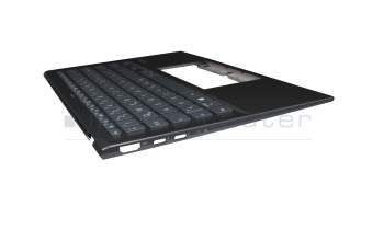 Clavier incl. topcase DE (allemand) noir/anthracite avec rétro-éclairage original pour Asus UX435EA