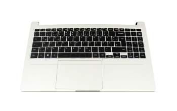 Clavier incl. topcase DE (allemand) noir/argent (Win11) original pour Toshiba Satellite S50W-C