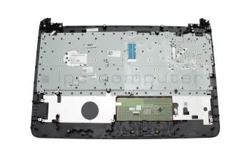 Clavier incl. topcase DE (allemand) noir/argent Inscription blanche, structure linéaire sur la surface du boîtier original pour HP Pavilion 15-ac100
