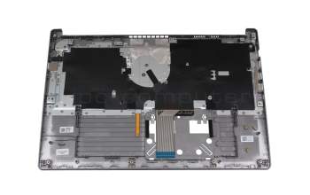 Clavier incl. topcase DE (allemand) noir/argent avec rétro-éclairage original pour Acer Aspire 5 (A515-44G)