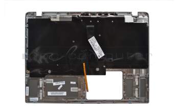 Clavier incl. topcase DE (allemand) noir/argent avec rétro-éclairage original pour Acer Aspire M5-581TG