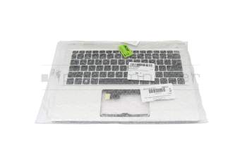 Clavier incl. topcase DE (allemand) noir/argent avec rétro-éclairage original pour Acer Swift Go 14 (SFG14-71)