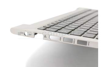 Clavier incl. topcase DE (allemand) noir/argent avec rétro-éclairage original pour Asus ZenBook UX51VZ