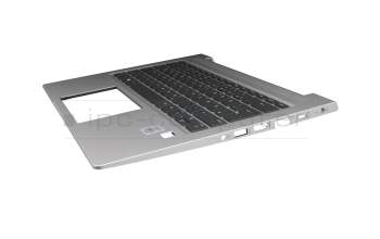 Clavier incl. topcase DE (allemand) noir/argent avec rétro-éclairage original pour HP ProBook 430 G6