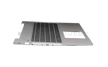 Clavier incl. topcase DE (allemand) noir/argent avec rétro-éclairage original pour HP ProBook 450 G6