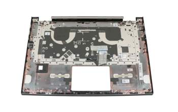 Clavier incl. topcase DE (allemand) noir/argent avec rétro-éclairage pour Lenovo Yoga 730-15IWL (81JS)